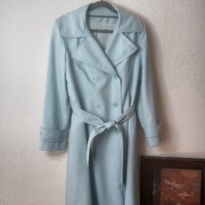Vintage Sky Blue Trench Coat